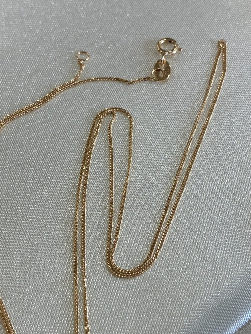 18k solid gold chain light weight